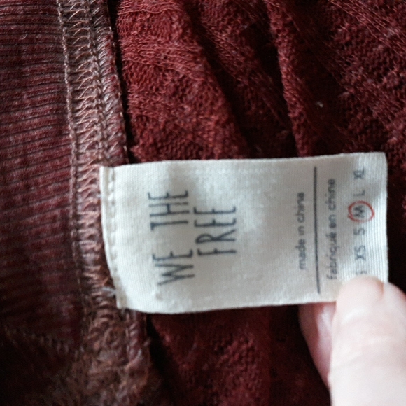 We the free free people south side thermal top double v neck slouchy oversized - Picture 6 of 8